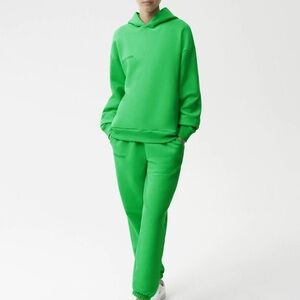 Green Hoodie and Sweatpants Set